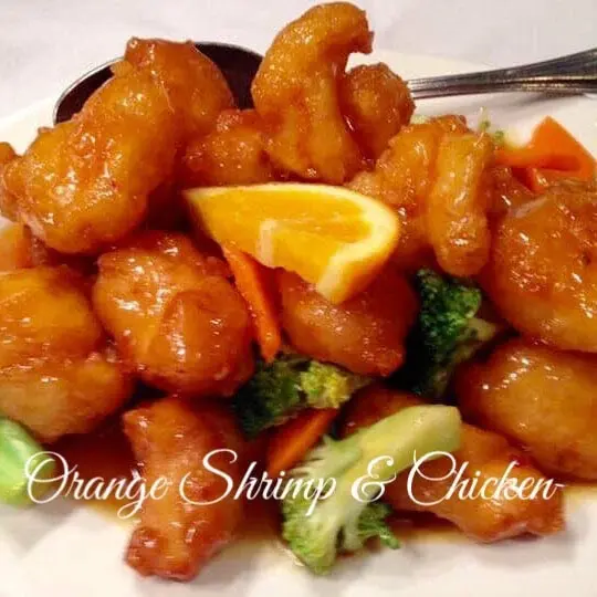 Dragon Wok Restaurant Fine orange Shrimp & Chicken